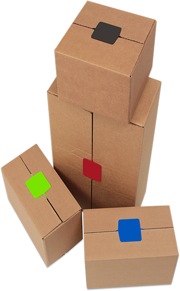 Box Latch Example: Card boxes with Box Latches in different colours