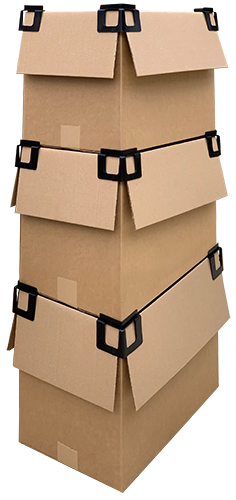 Clip and Stack Example: Boxes stacked on Clip and Stack
